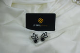 Black Peacock pearl and sterling silver earrings for girls/women